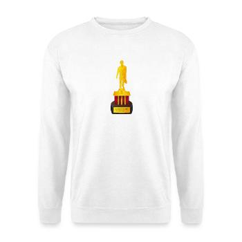 Dundie-Preis - Unisex Pullover - Weiß - Vorne - Alina (178cm) & Michal (187cm)