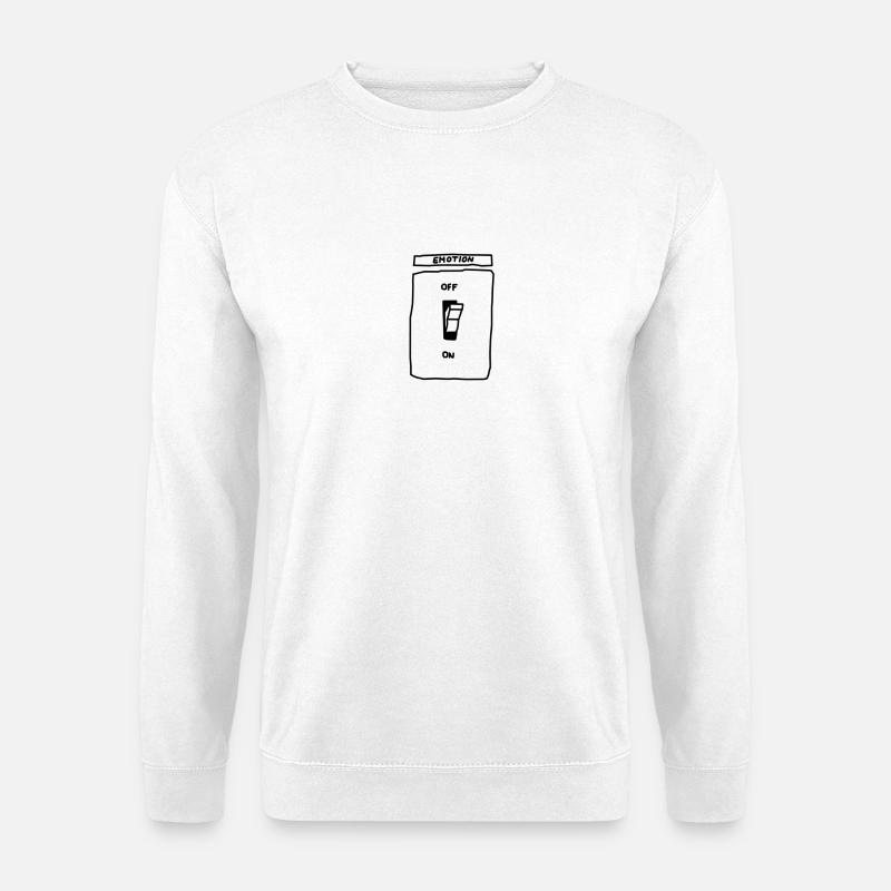Light switch Emotion On Off - Unisex Sweatshirt - white