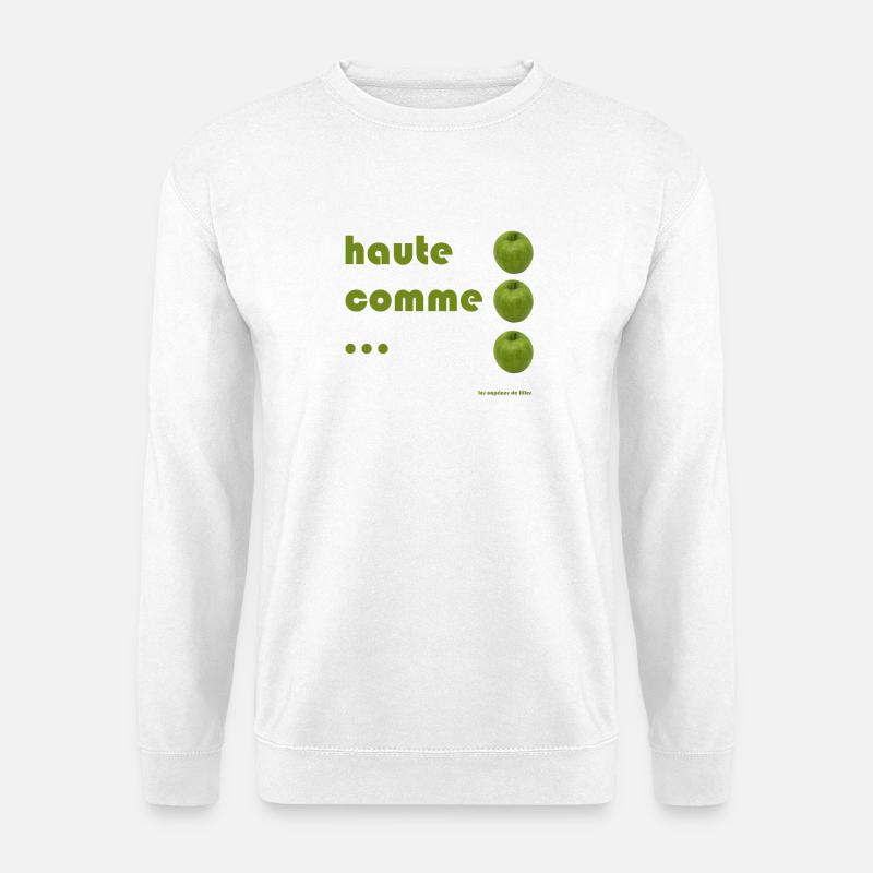 hoch wie 3 Äpfel - Unisex Pullover - Weiß