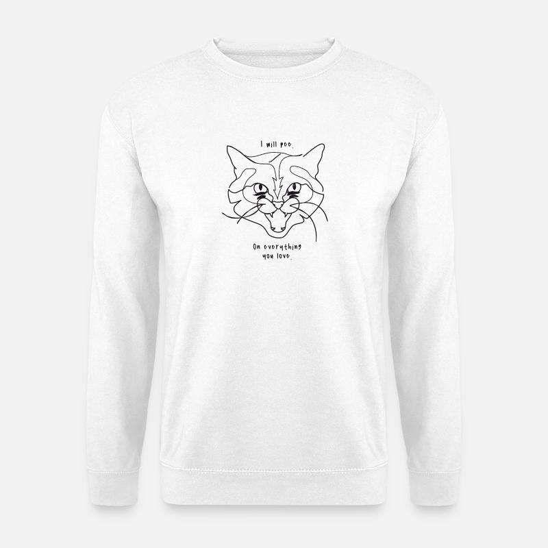 Cats Meme - Pee - Unisex Sweatshirt - white