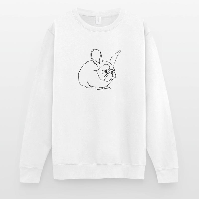 Hase oder Mops Unisex Pullover