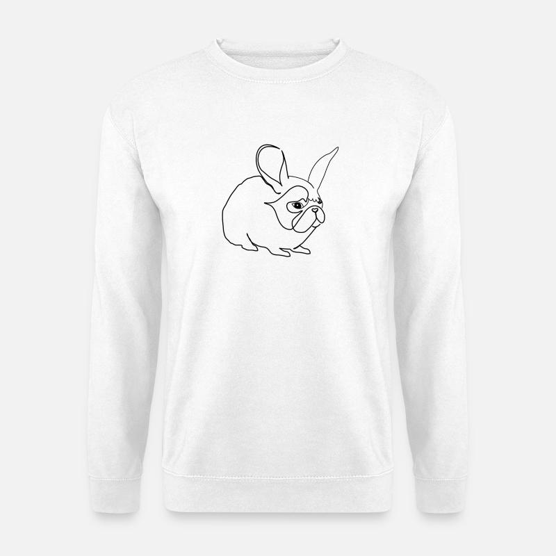 Hase oder Mops - Unisex Pullover - Weiß
