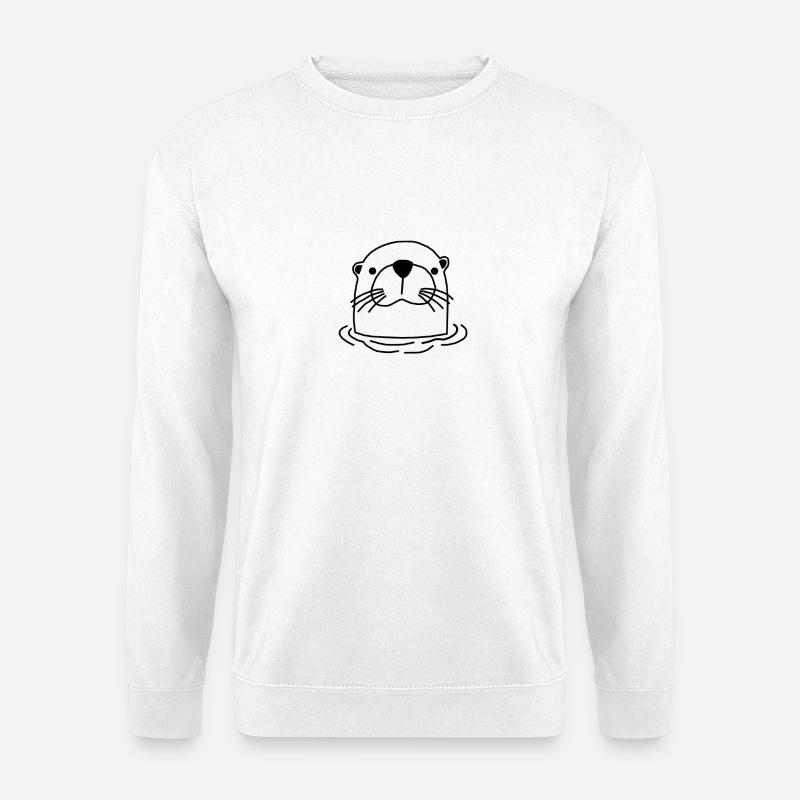 Biber Otter Waldbewohner Waldtier - Unisex Pullover - Weiß