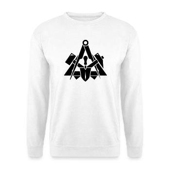 Maurer Zunftzeichen - Unisex Pullover - Weiß - Vorne