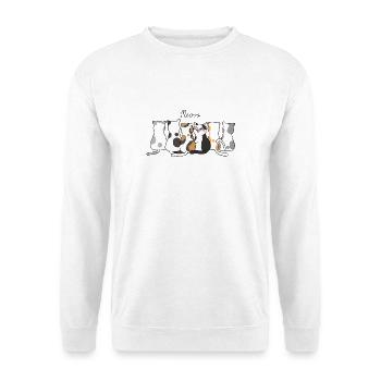 Katzenkreis der Calico-Freunde - Unisex Pullover - Weiß - Vorne