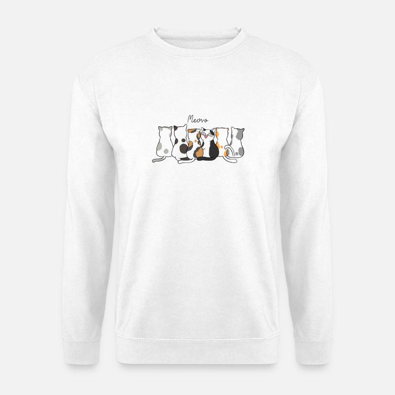 Katzenkreis der Calico-Freunde - Unisex Pullover - Weiß