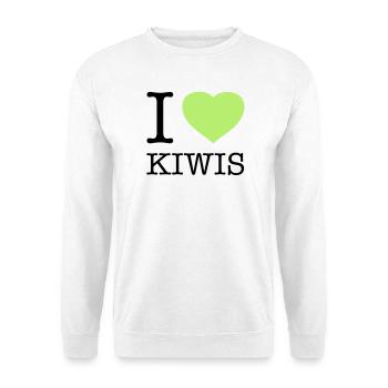 I LOVE KIWIS Kiwi - Unisex Pullover - Weiß - Vorne