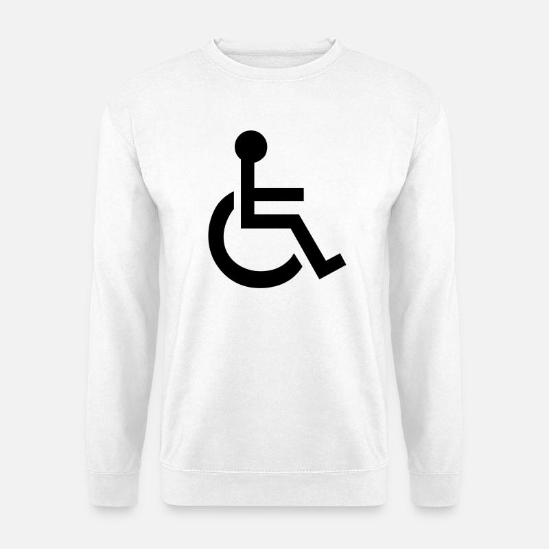 Behindertengerechter Symbol - Unisex Pullover - Weiß