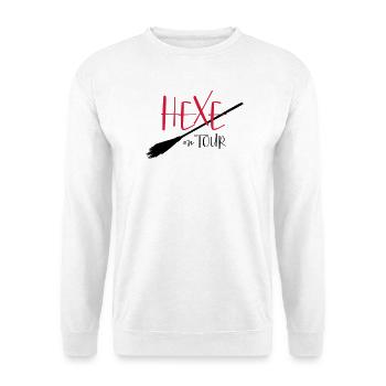 Hexe on tour - Party, Fasching, Halloween - Unisex Pullover - Weiß - Vorne