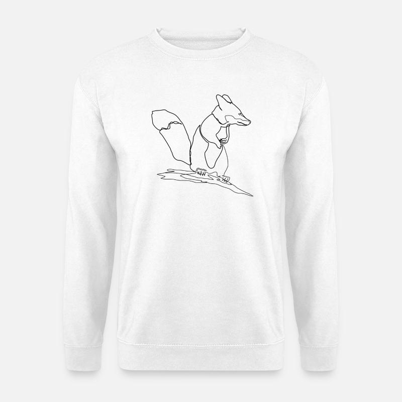 Fuchs Eichhörnchen Squirrel Fox - Unisex Pullover - Weiß