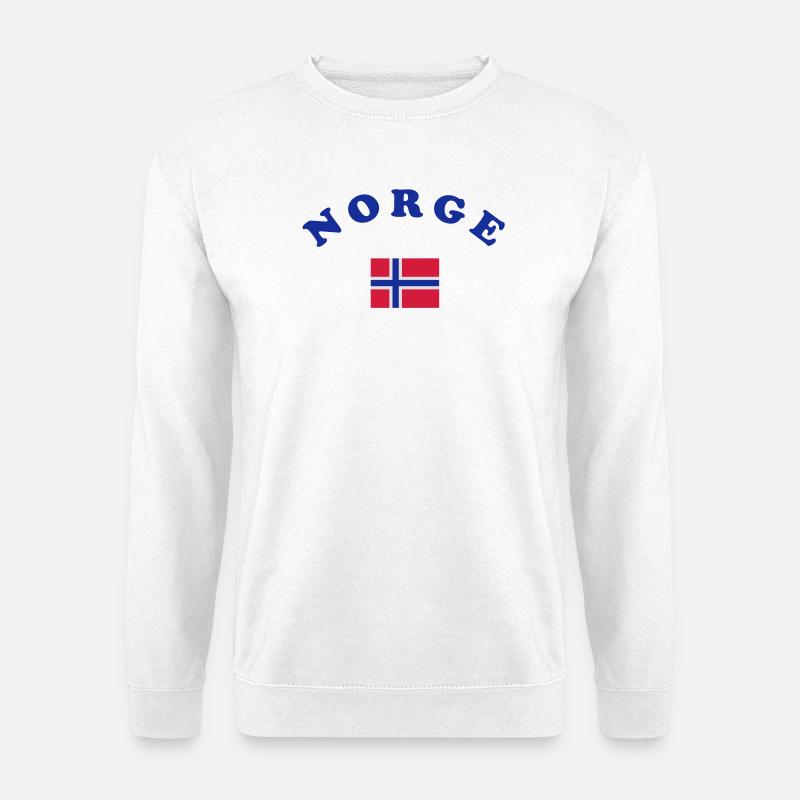 Norwegische Flagge - Unisex Pullover - Weiß