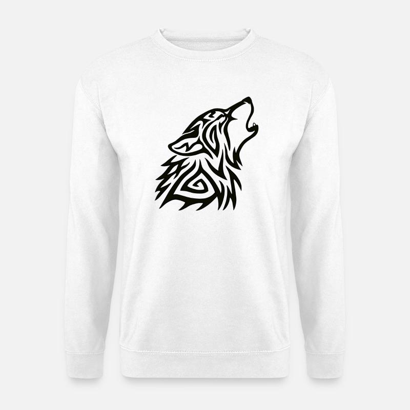 Stammeswolf heulen - Unisex Pullover - Weiß