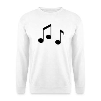 Abstrakte Noten in Pastellfarben - Unisex Pullover - Weiß - Vorne