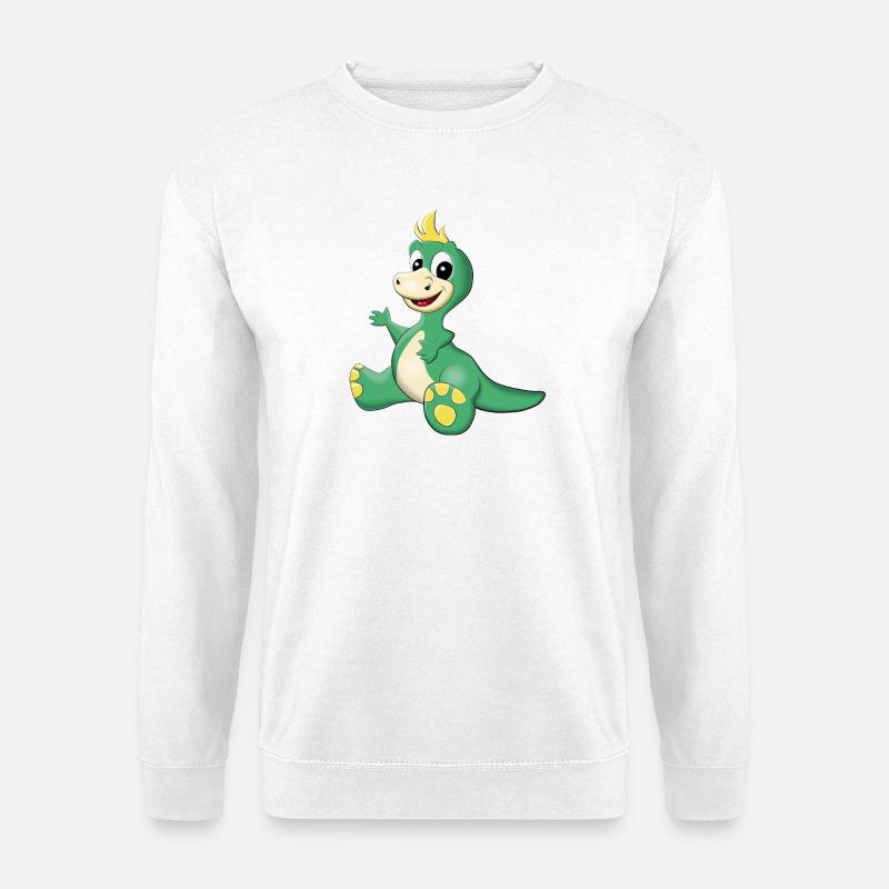 sitzender süßer Dino - Unisex Pullover - Weiß