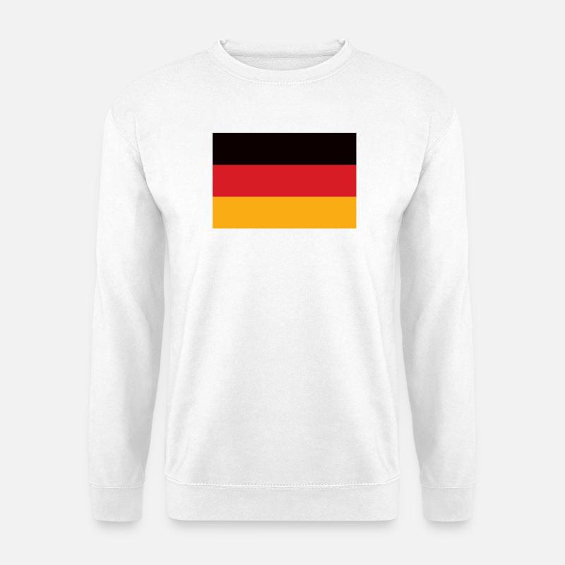 Deutschland Dreifarben Flagge - Unisex Pullover - Weiß