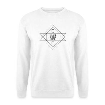 Beer Pong Crest - Unisex Pullover - Weiß - Vorne
