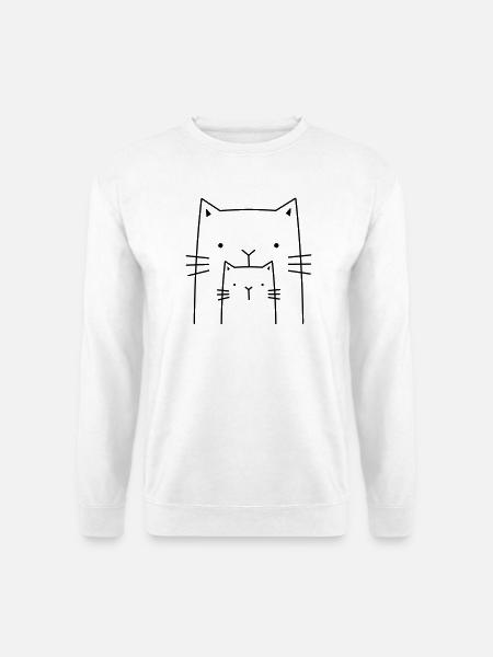 süße Kätzchen Katzen I Geschenk für Katzenfreunde - Unisex Pullover - Weiß