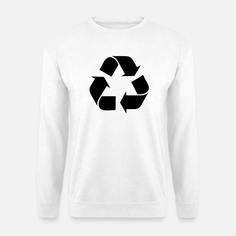 Recycling recyceln symbole - Unisex Pullover - Weiß