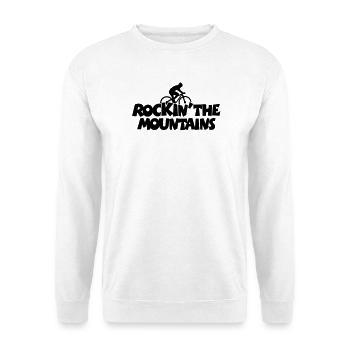 Rockin' the Mountains Mountainbiking - Unisex Pullover - Weiß - Vorne