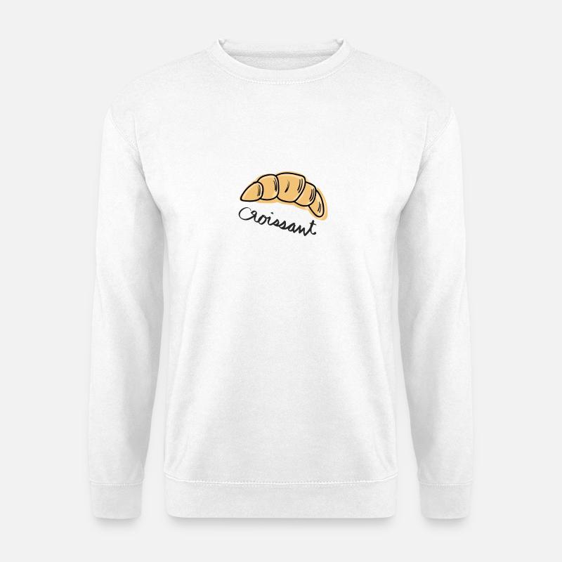 Croissant Schriftzug – French Breakfast - Unisex Pullover - Weiß