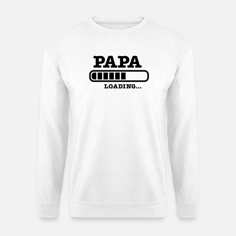 papa loading baby - Unisex Pullover - Weiß
