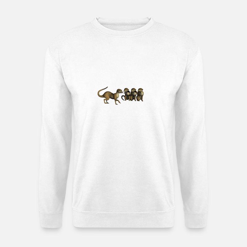 Lustige Erdmännchen - Unisex Pullover - Weiß