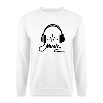 Earphones Music! - Unisex Sweatshirt - white - Front