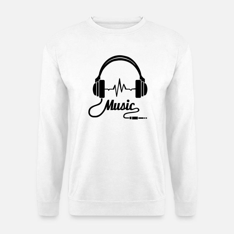 Ohrhörer Musik! - Unisex Pullover - Weiß