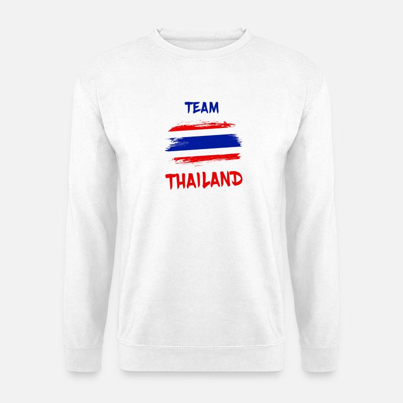 Team Thailand / Flagge Geschenk Bangkok Thai - Unisex Pullover - Weiß