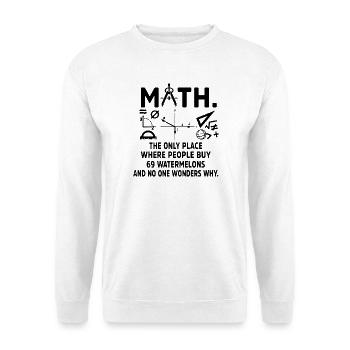 Math Teacher Shirt - Unisex Sweatshirt - white - Front