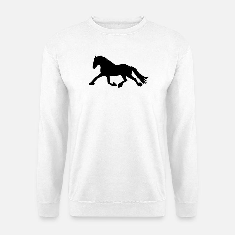Cheval de course - Sweat-shirt Unisexe - blanc