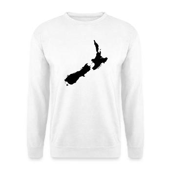 Neuseeland Karte - Unisex Pullover - Weiß - Vorne