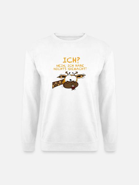 Ich war es nicht Giraffe - Unisex Pullover - Weiß