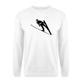 Skisprung - Unisex Pullover - Weiß - Vorne