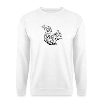 Kunstvolles Eichhörnchen - Unisex Pullover - Weiß - Vorne