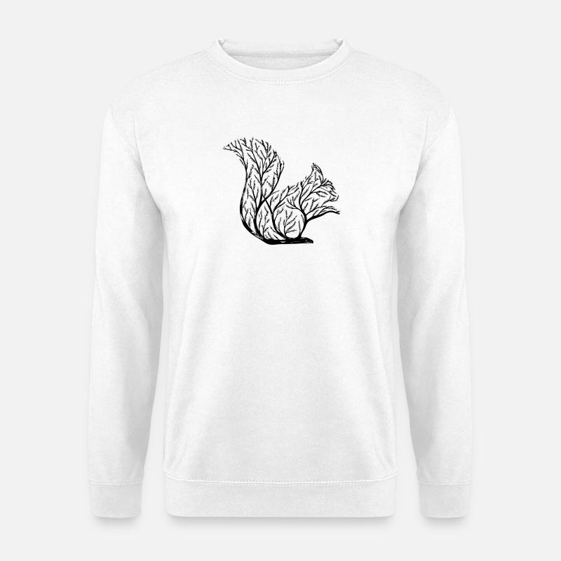 Kunstvolles Eichhörnchen - Unisex Pullover - Weiß