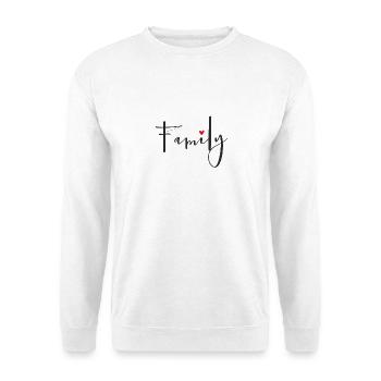 Amour coeur de famille - Sweat-shirt Unisexe - blanc - Devant