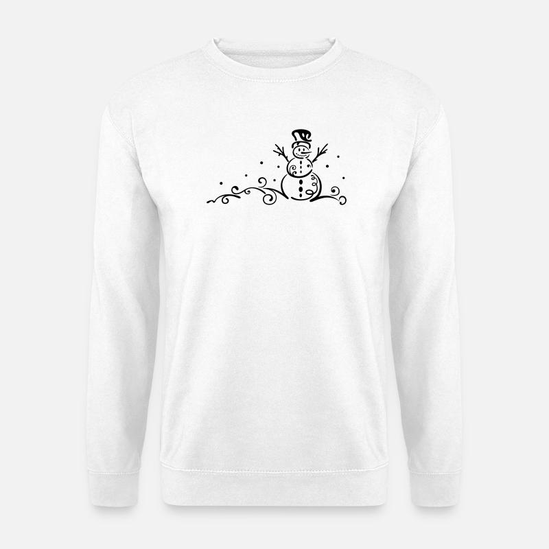 Schneemann Winter Schneeflocken Schnee - Unisex Pullover - Weiß