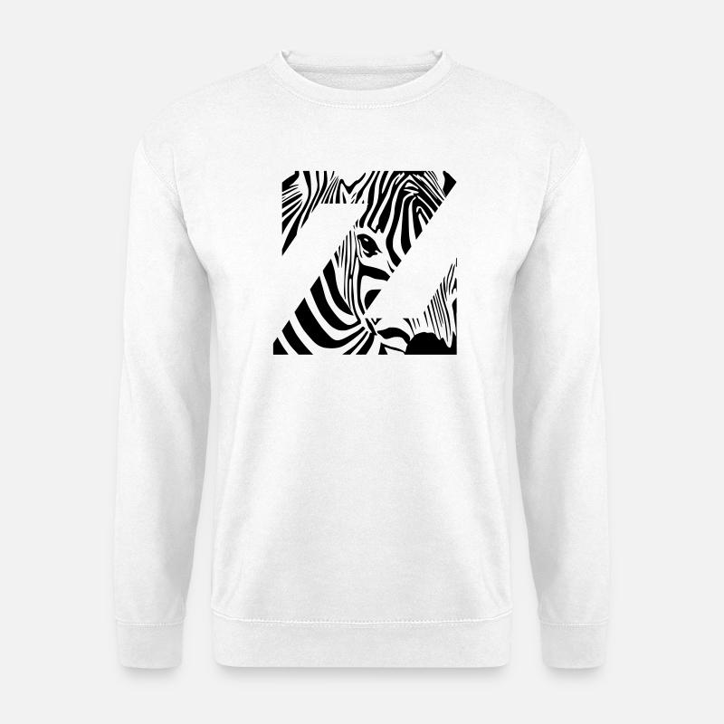 Zebra Mix Mono Black - Unisex Pullover - Weiß