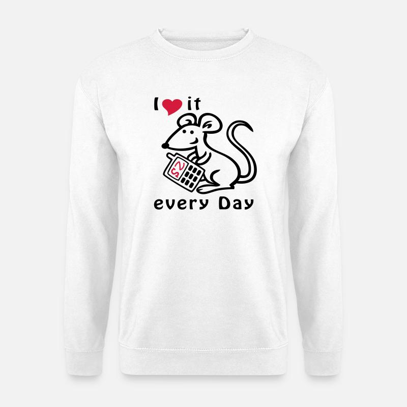 Mobile Phone, Mouse, Chat - Unisex Sweatshirt - white