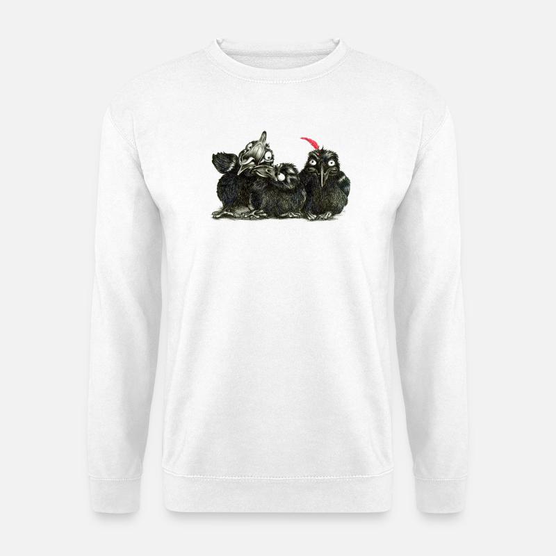 three young cheeky kraehen - Unisex Sweatshirt - white