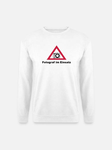 fotograf im Einsatz - Unisex Pullover - Weiß