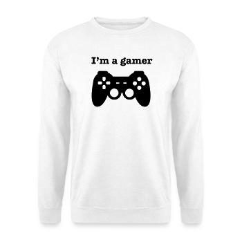 Gamer Spiele - Unisex Pullover - Weiß - Vorne - Alina (178cm) & Michal (187cm)