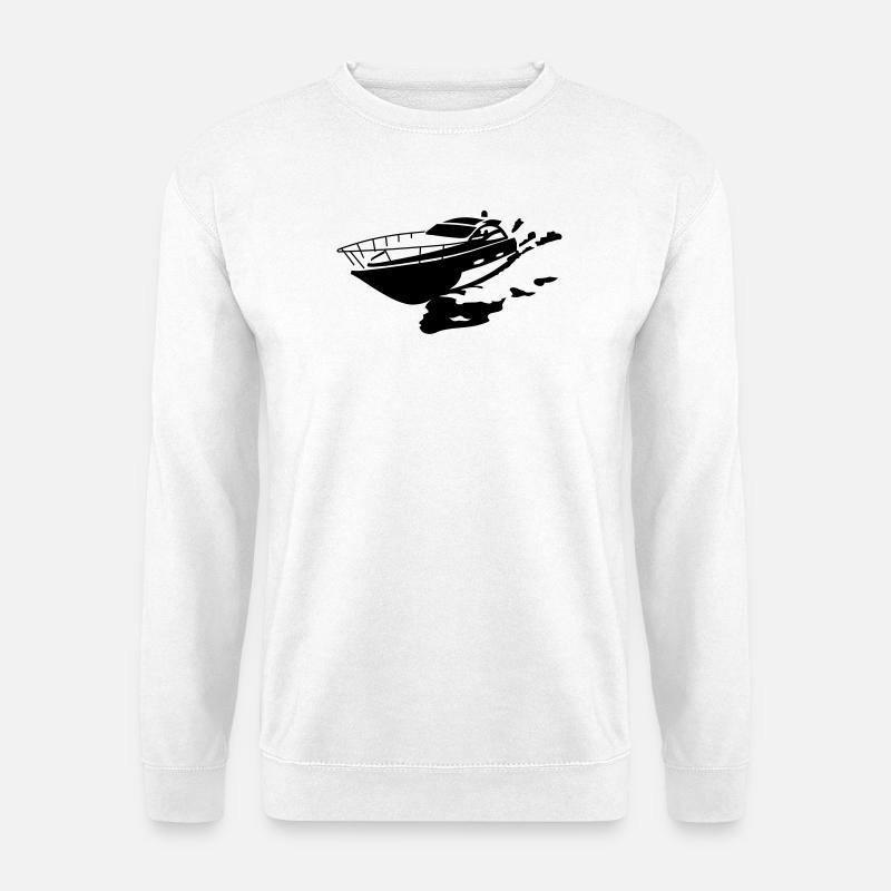Motorboot - Unisex Pullover - Weiß