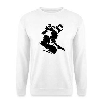 Snowboarding - Unisex Pullover - Weiß - Vorne - Alina (178cm) & Michal (187cm)