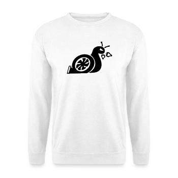 Turbo-Schnecken-Shirt - Unisex Pullover - Weiß - Vorne