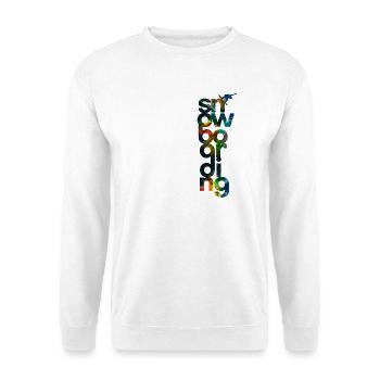 Snowboard sports d'hiver - Sweat-shirt Unisexe - blanc - Devant
