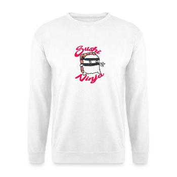 Sushi Essen Japan Geschenk - Unisex Pullover - Weiß - Vorne - Alina (178cm) & Michal (187cm)