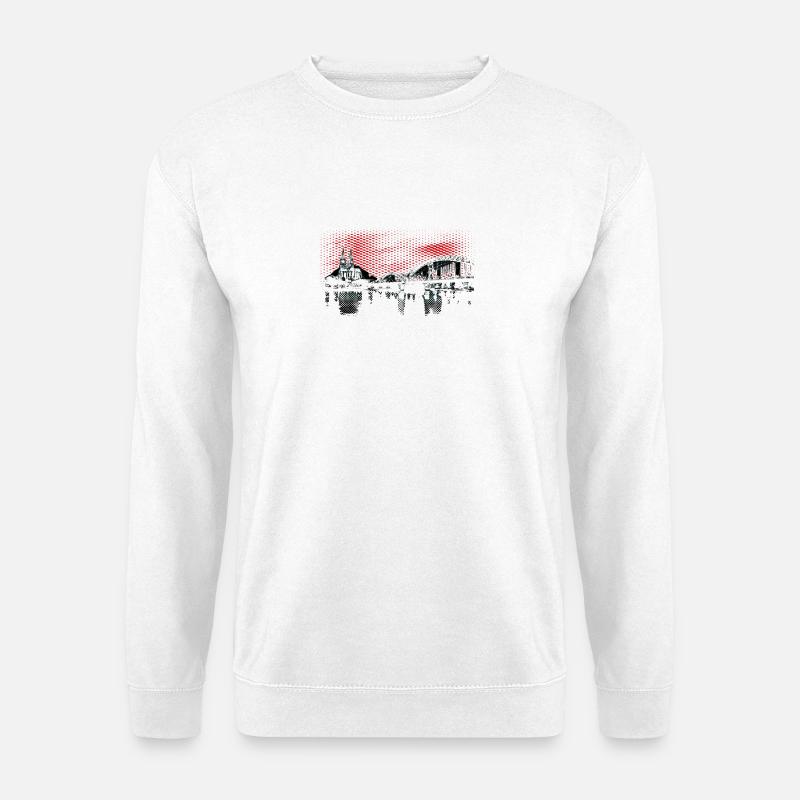 Skyline Köln Halftone - Unisex Pullover - Weiß