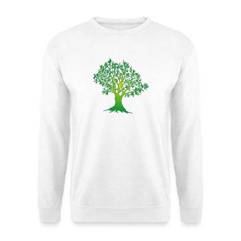 Alter Baum, Baumillustration für Naturliebhaber - Unisex Pullover - Weiß - Vorne